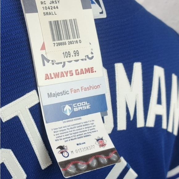 Majestic Cool Base Blue Baseball Jersey ladies size S - Picture 5 of 6